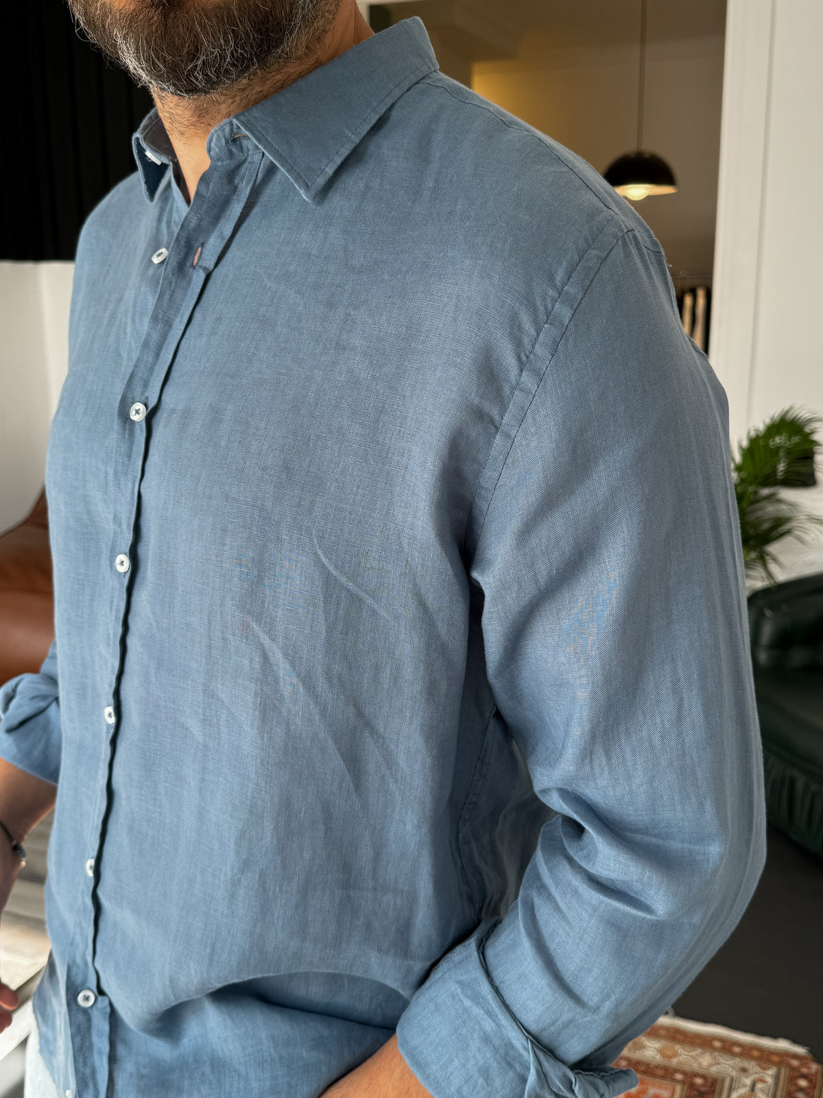 Light Blue Linen Shirt