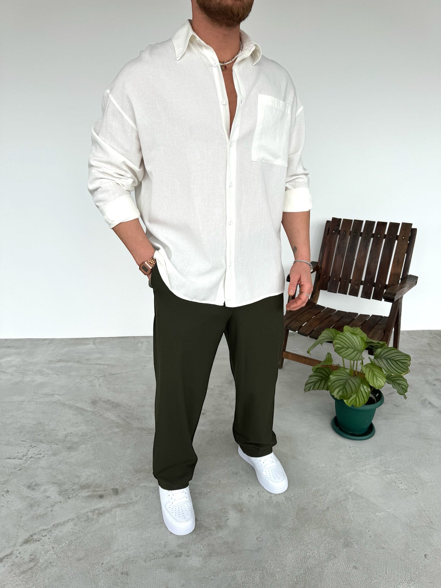 White Linen Shirt