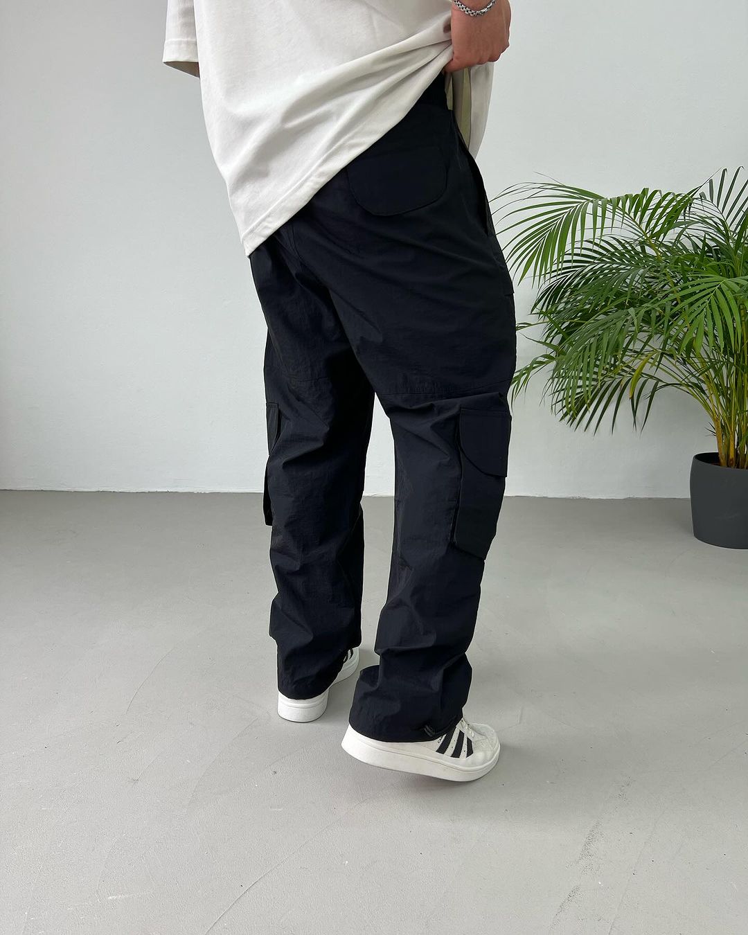 Black Parachute Cargo Pants