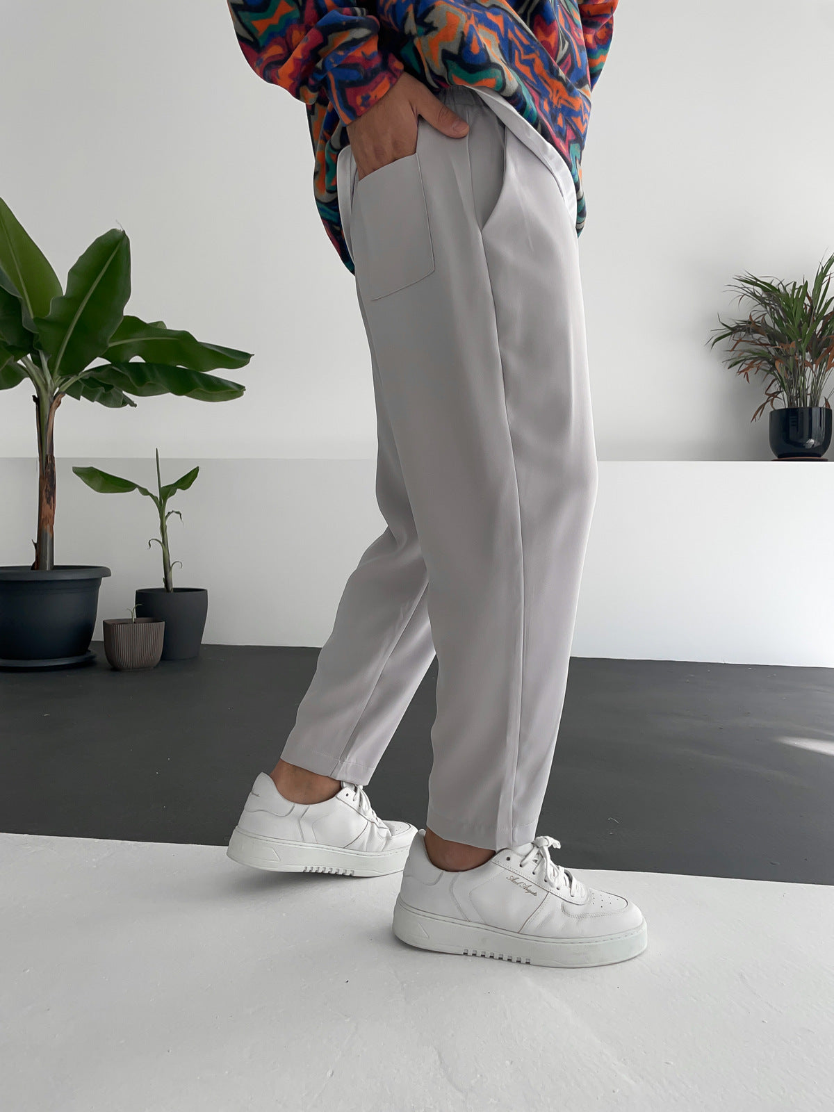 Smoked Loose Cut Basic Trouser