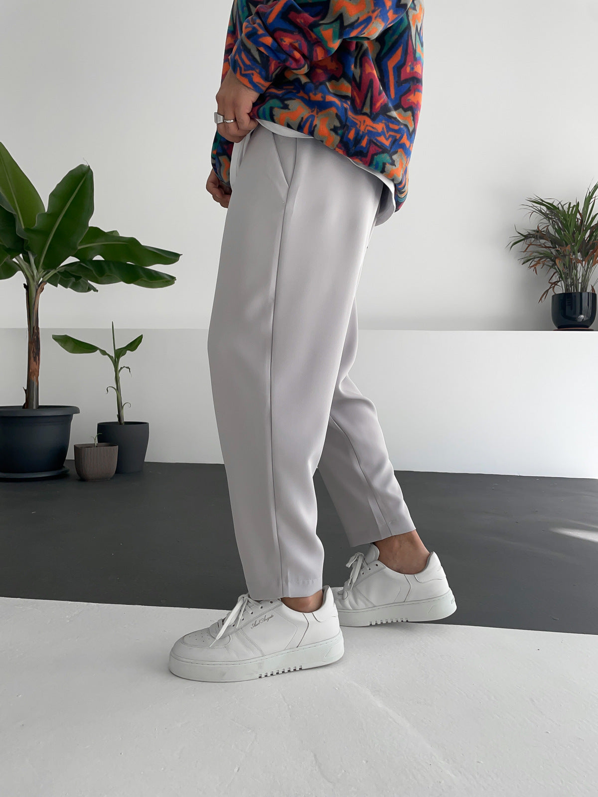 Smoked Loose Cut Basic Trouser
