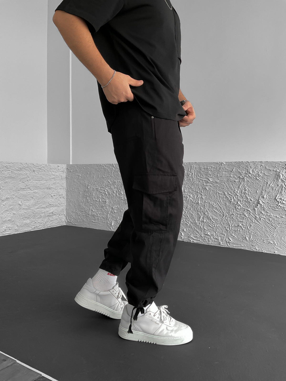 Black Cargo Trousers