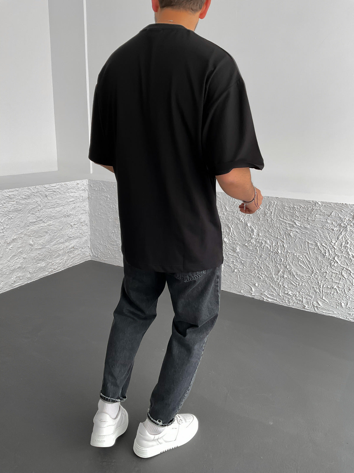 Black Scootin Embroidered Oversize T-Shirt