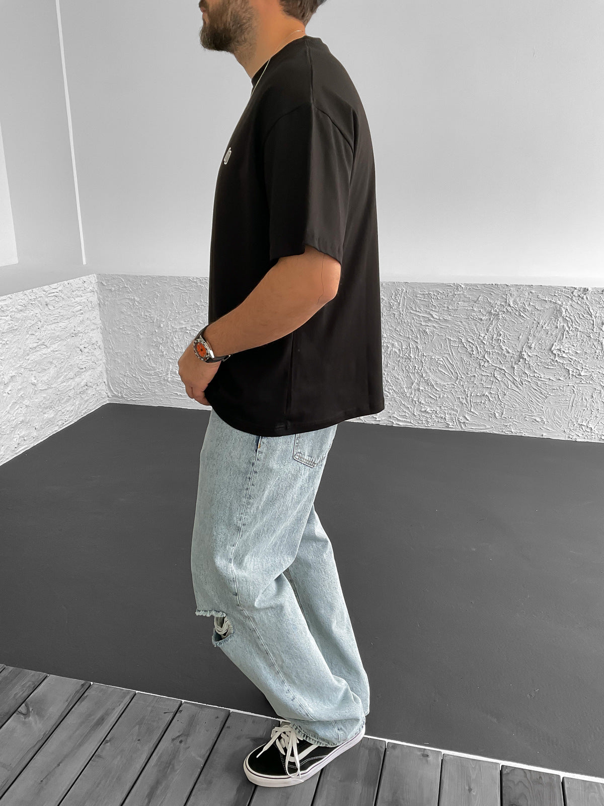 Black G Printed T-Shirt