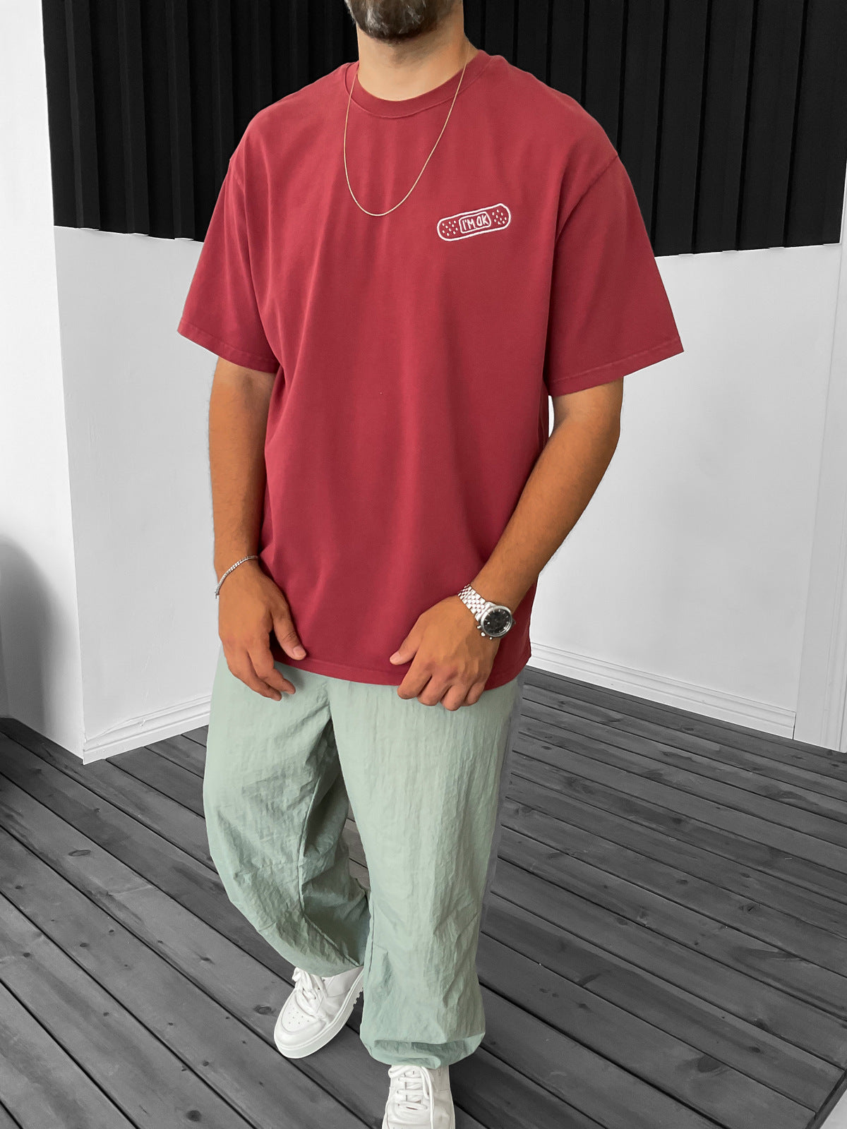 Claret Red I'm Ok