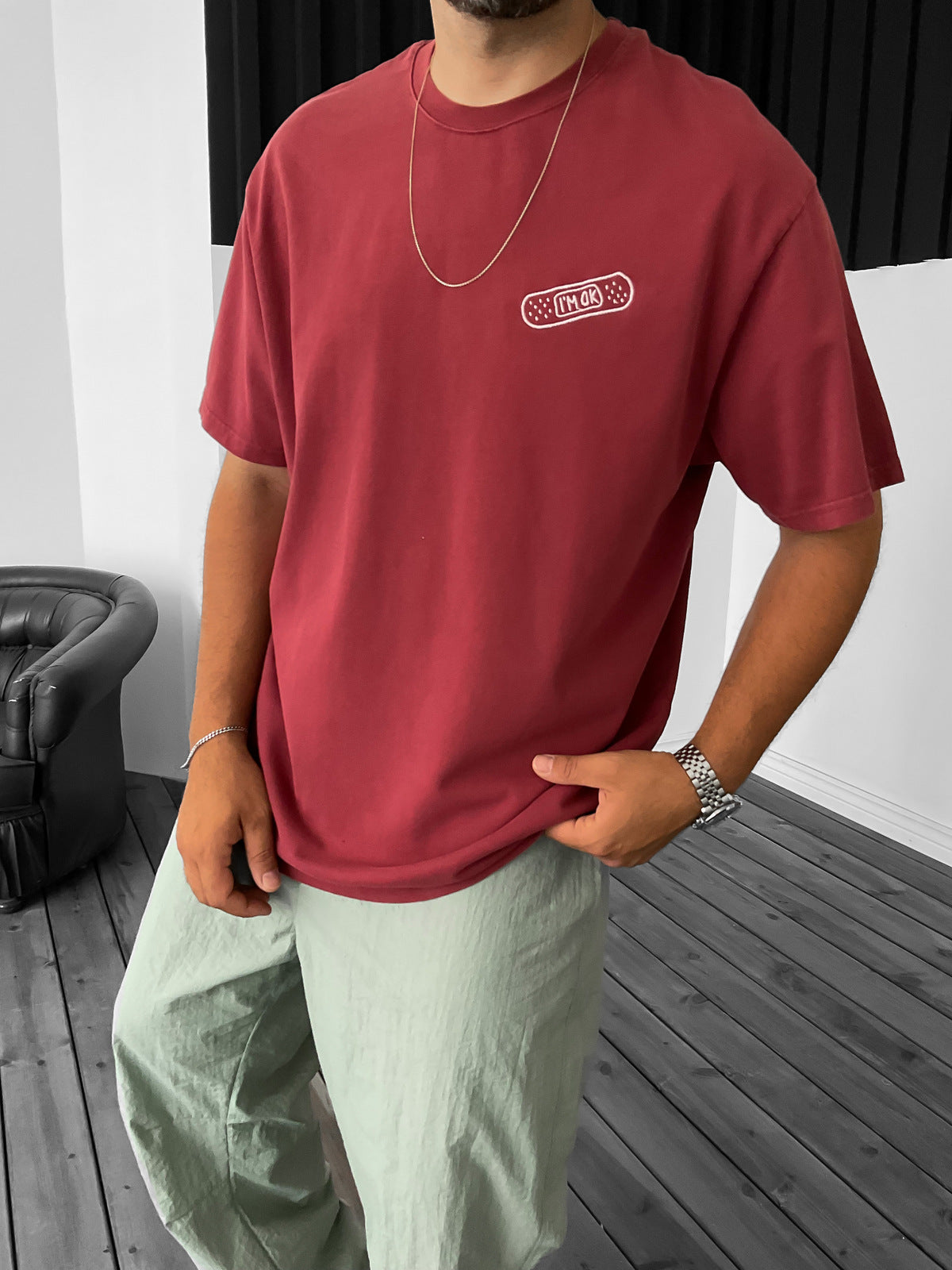 Claret Red I'm Ok
