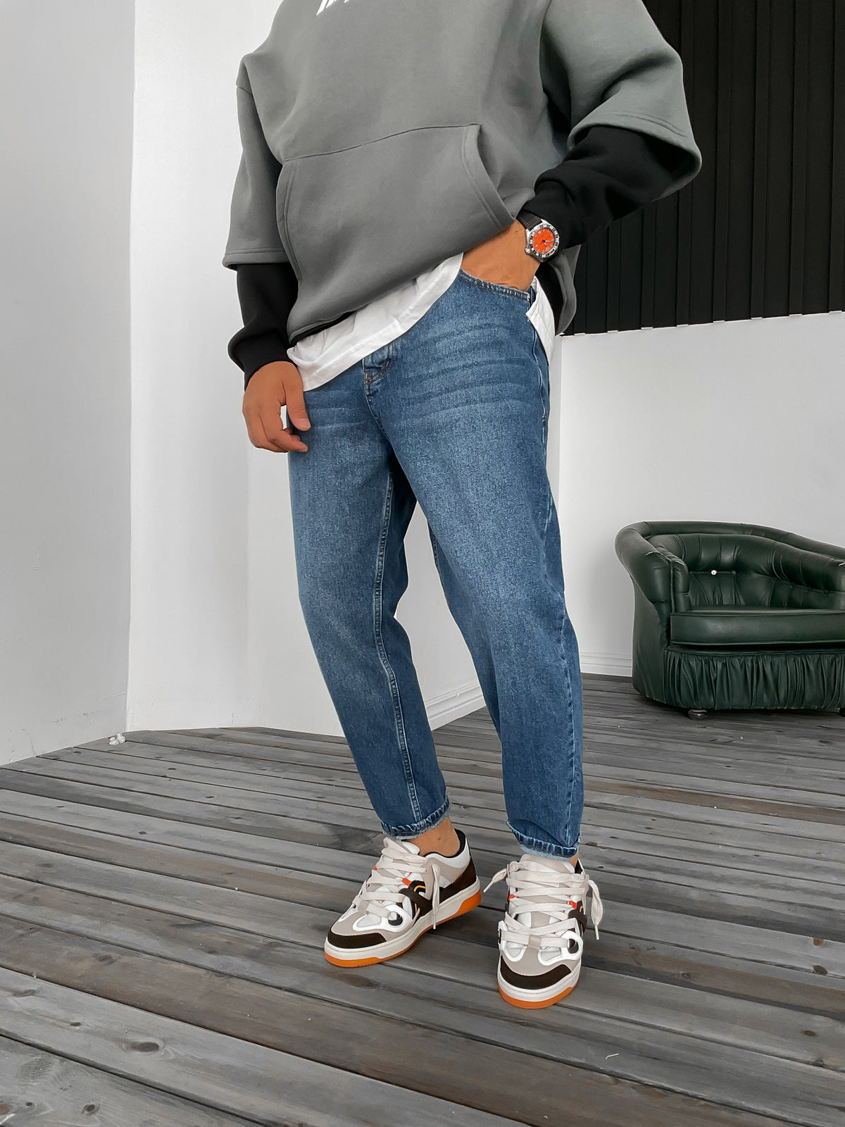 Dark Blue Effect Jeans