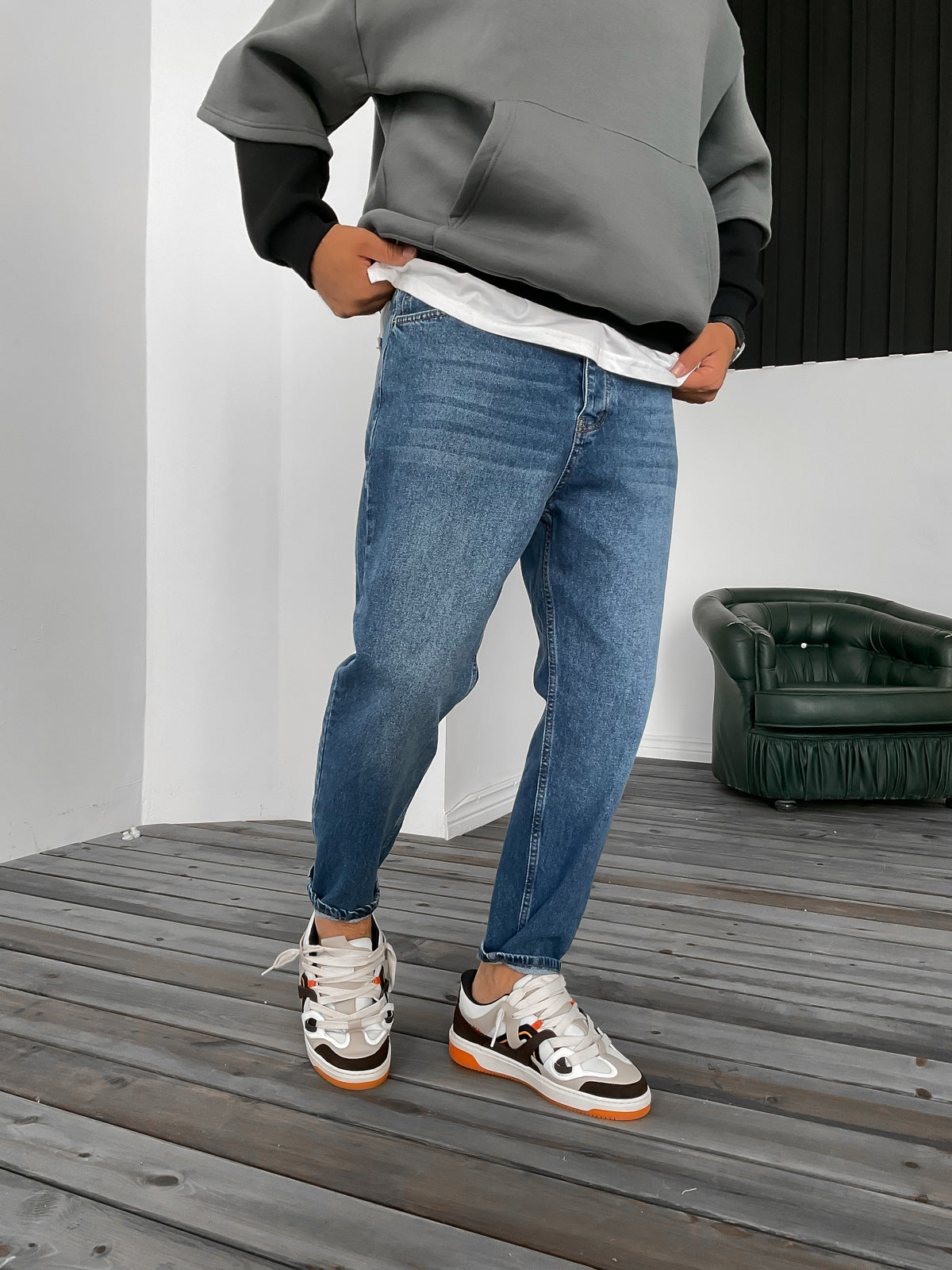 Dark Blue Effect Jeans