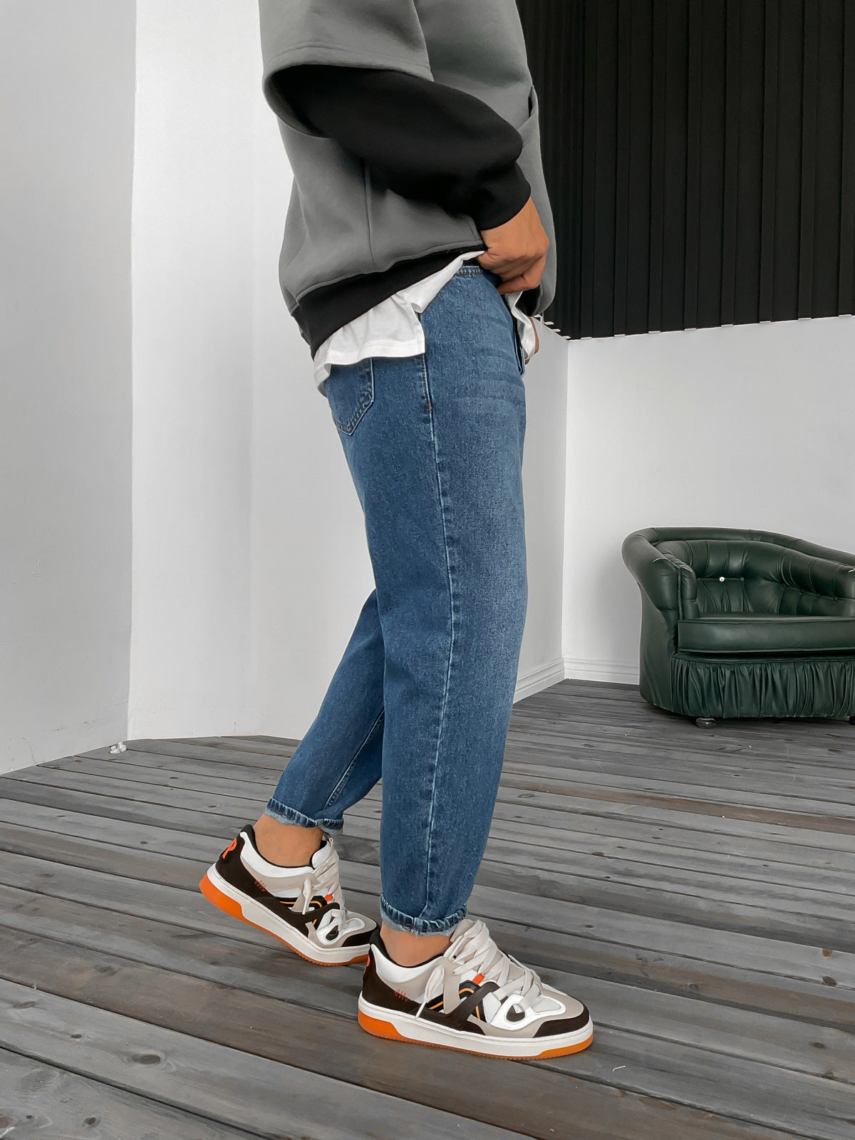 Dark Blue Effect Jeans
