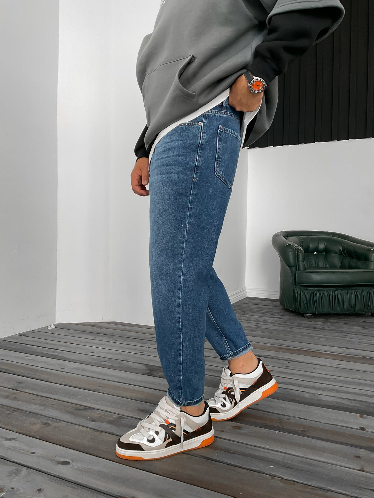 Dark Blue Effect Jeans