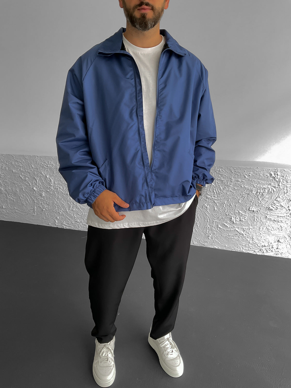 Blue Zippered Jacket