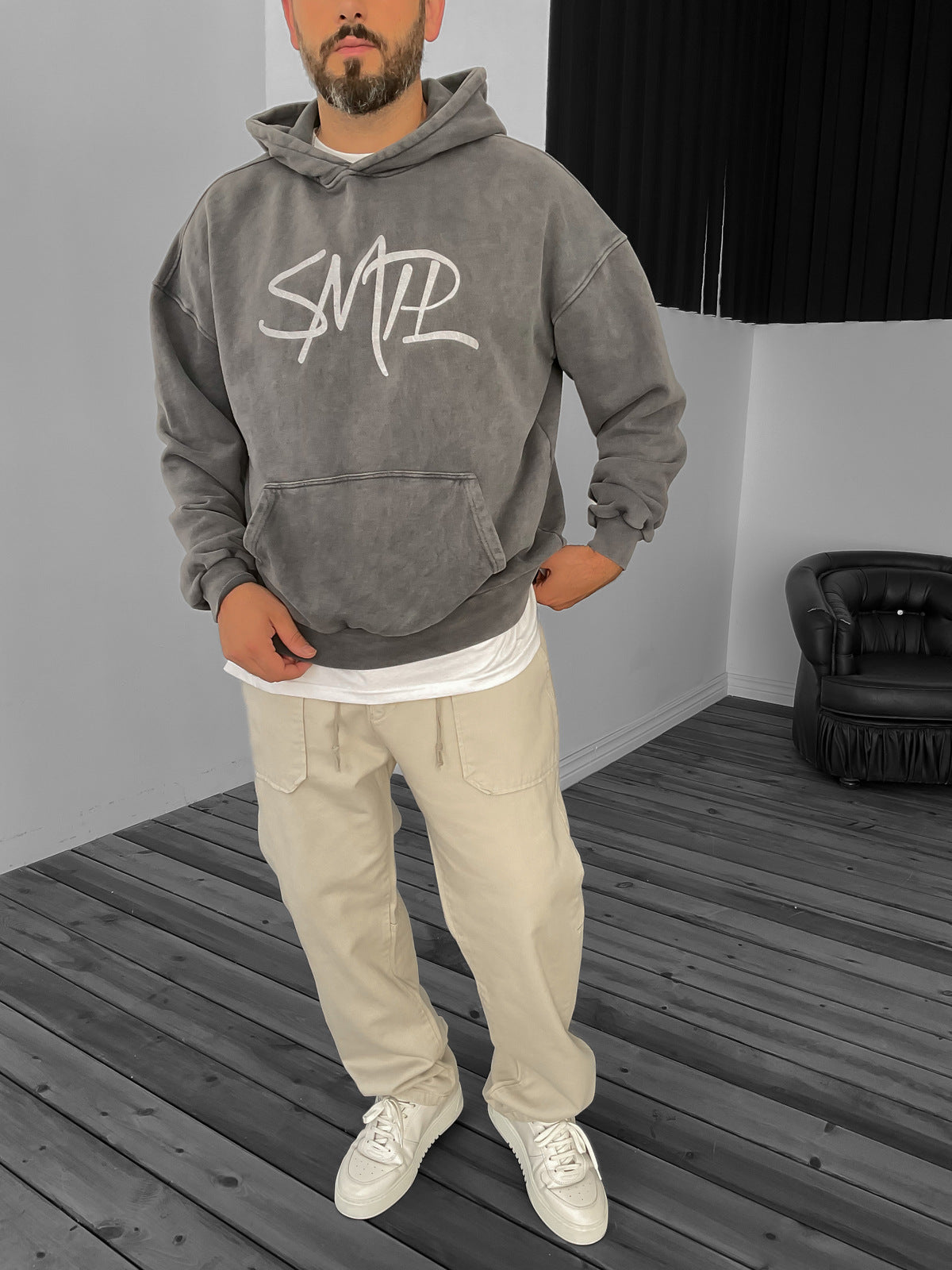 Anthracite Washed Hoodie