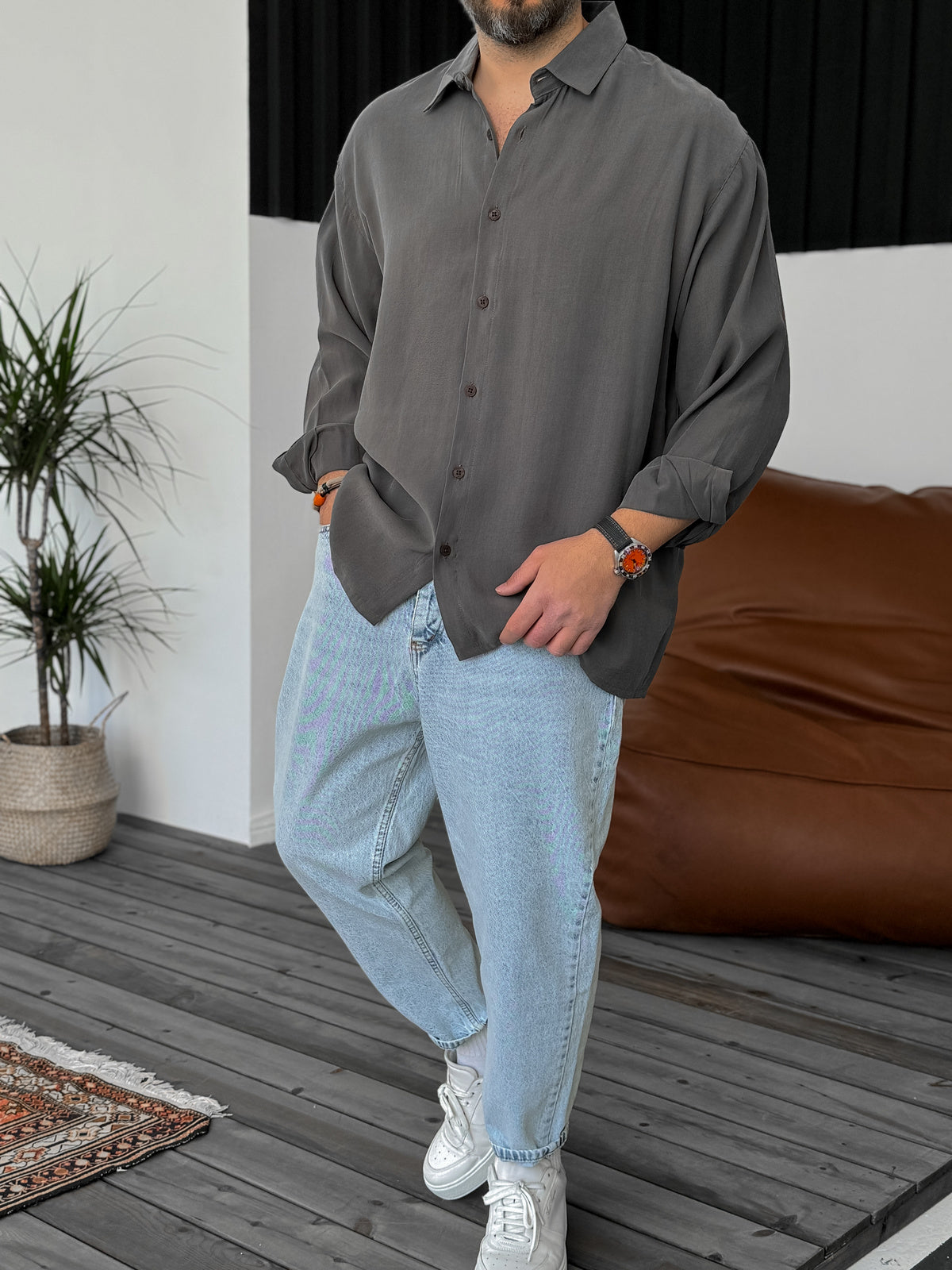 Tencel Fabric Long Sleeve Shirt
