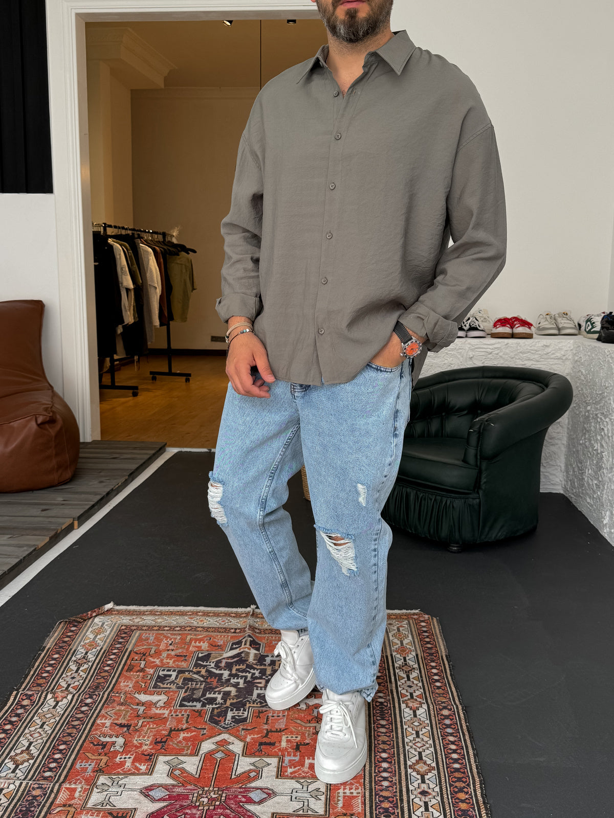 Tencel Fabric Long Sleeve Shirt