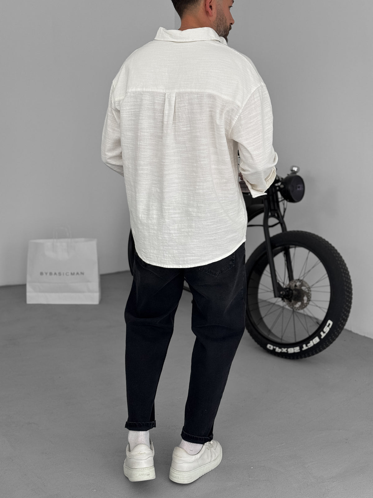 MUSLIN FABRIC SHIRT • WHITE