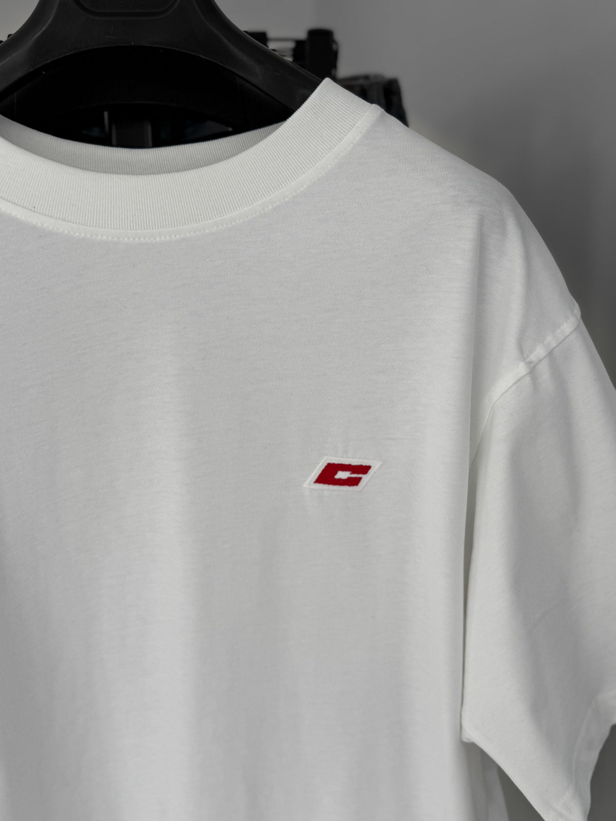 White C Embroidered Oversize T-Shirt