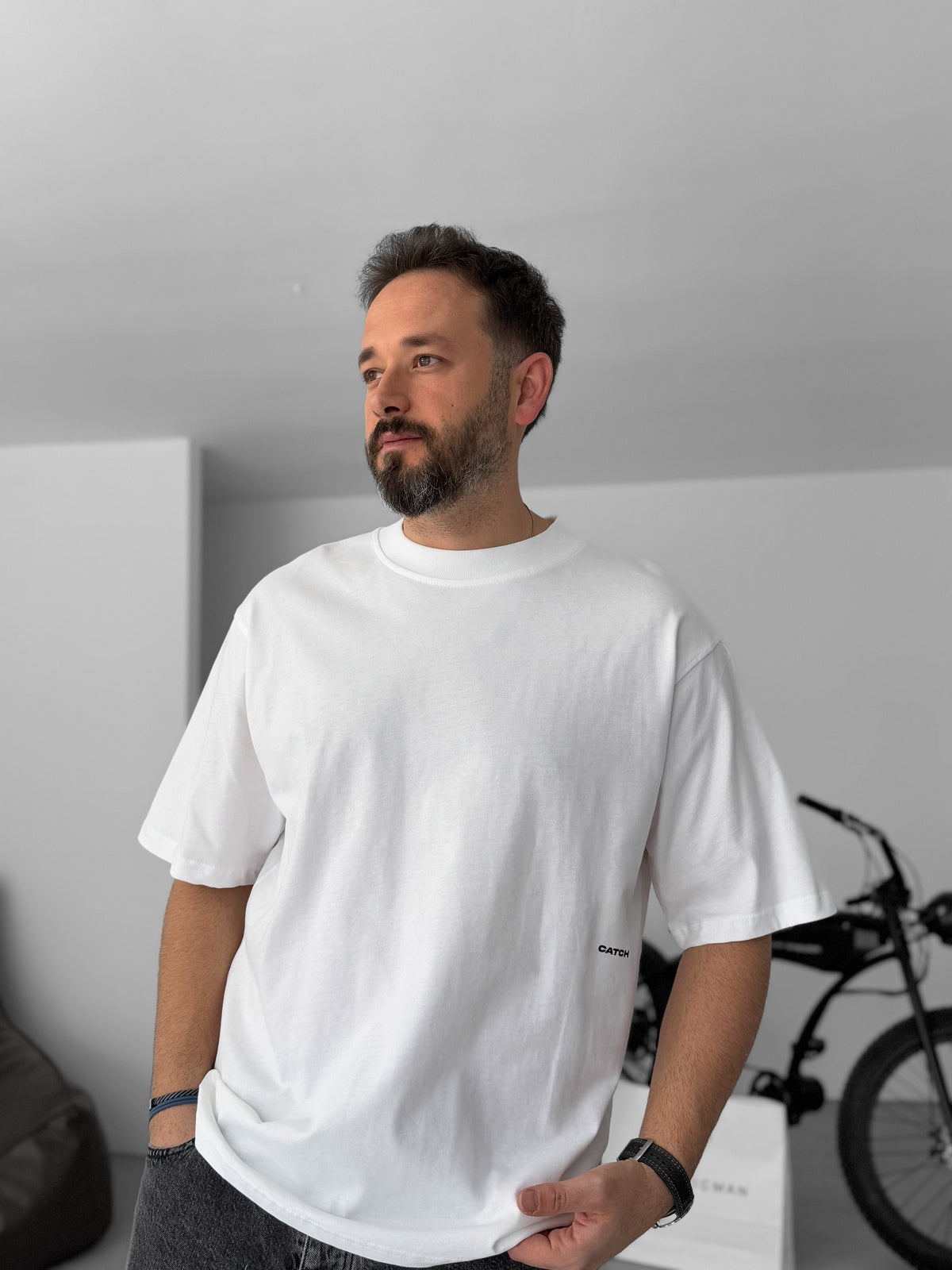 White DUN IT Oversized T-Shirt