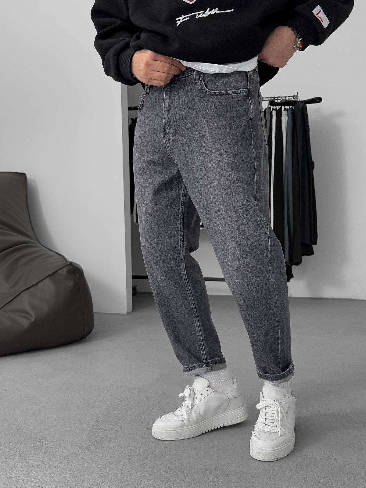 Grey Washed Jeans