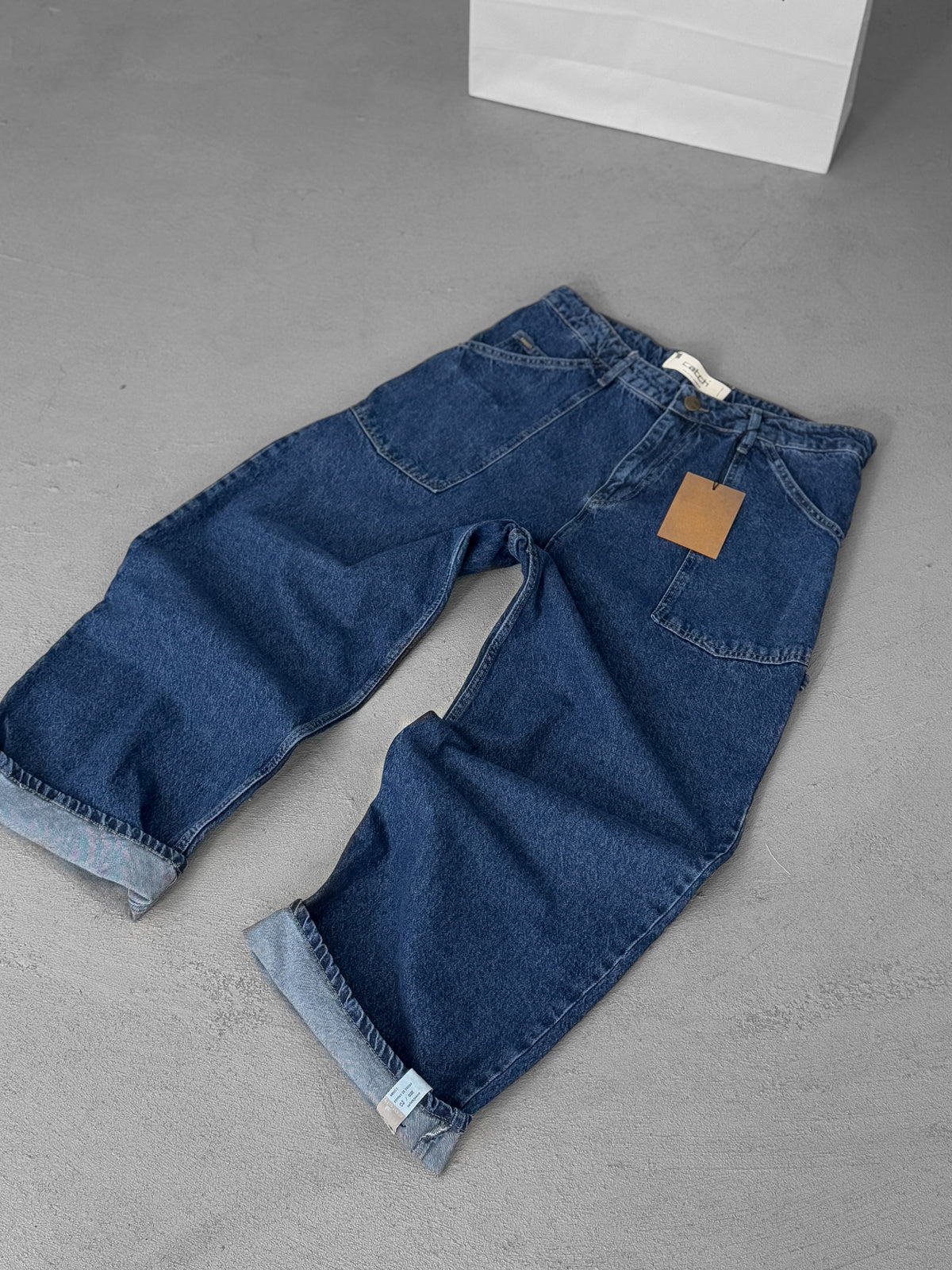 Blue Relax Fit Pocket Detailed Trousers