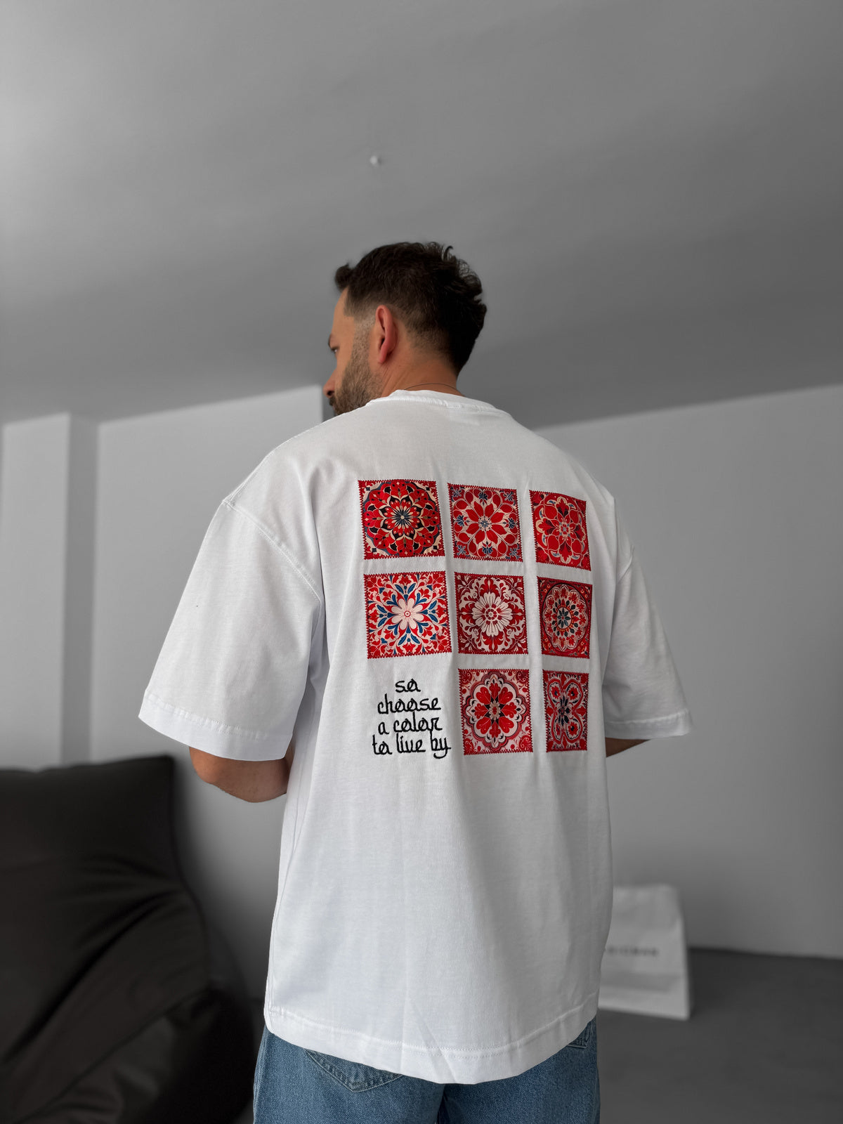 White Graffiti Oversize T-Shirt