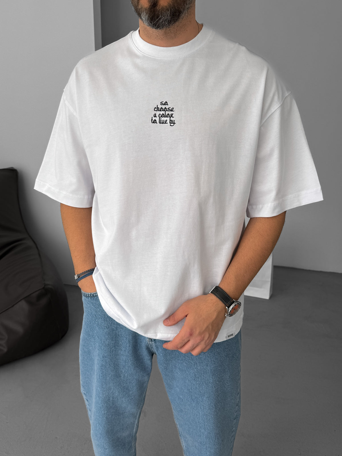 White Graffiti Oversize T-Shirt