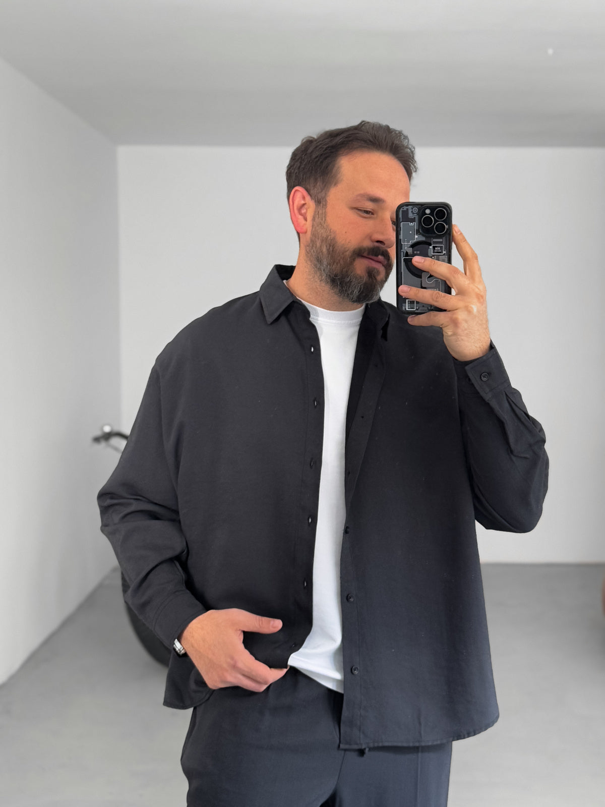 Anthracite Gabardine Fabric Basic Set