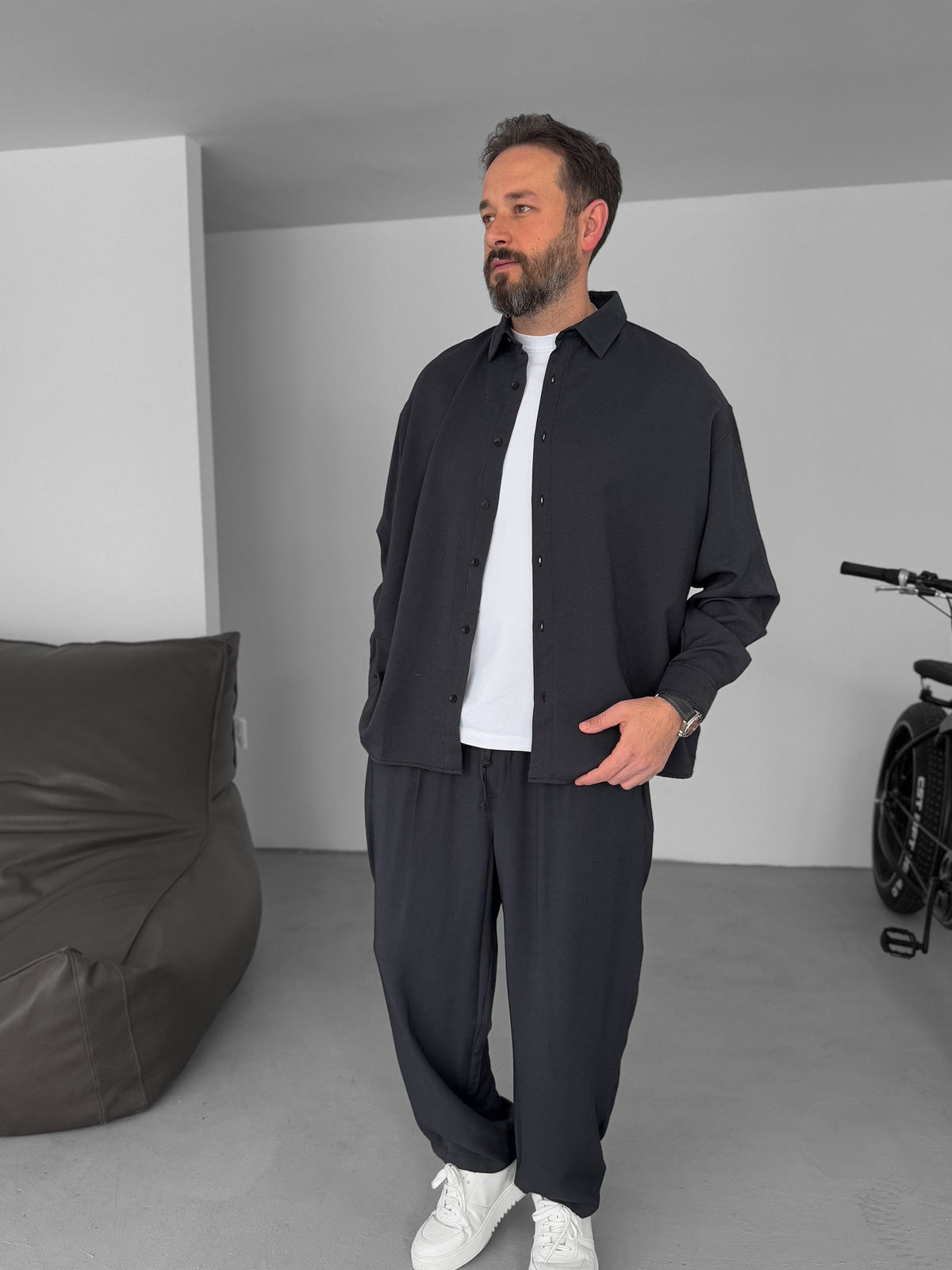 Anthracite Gabardine Fabric Basic Set