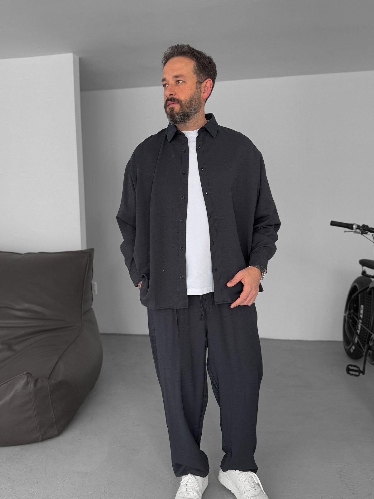 Anthracite Gabardine Fabric Basic Set