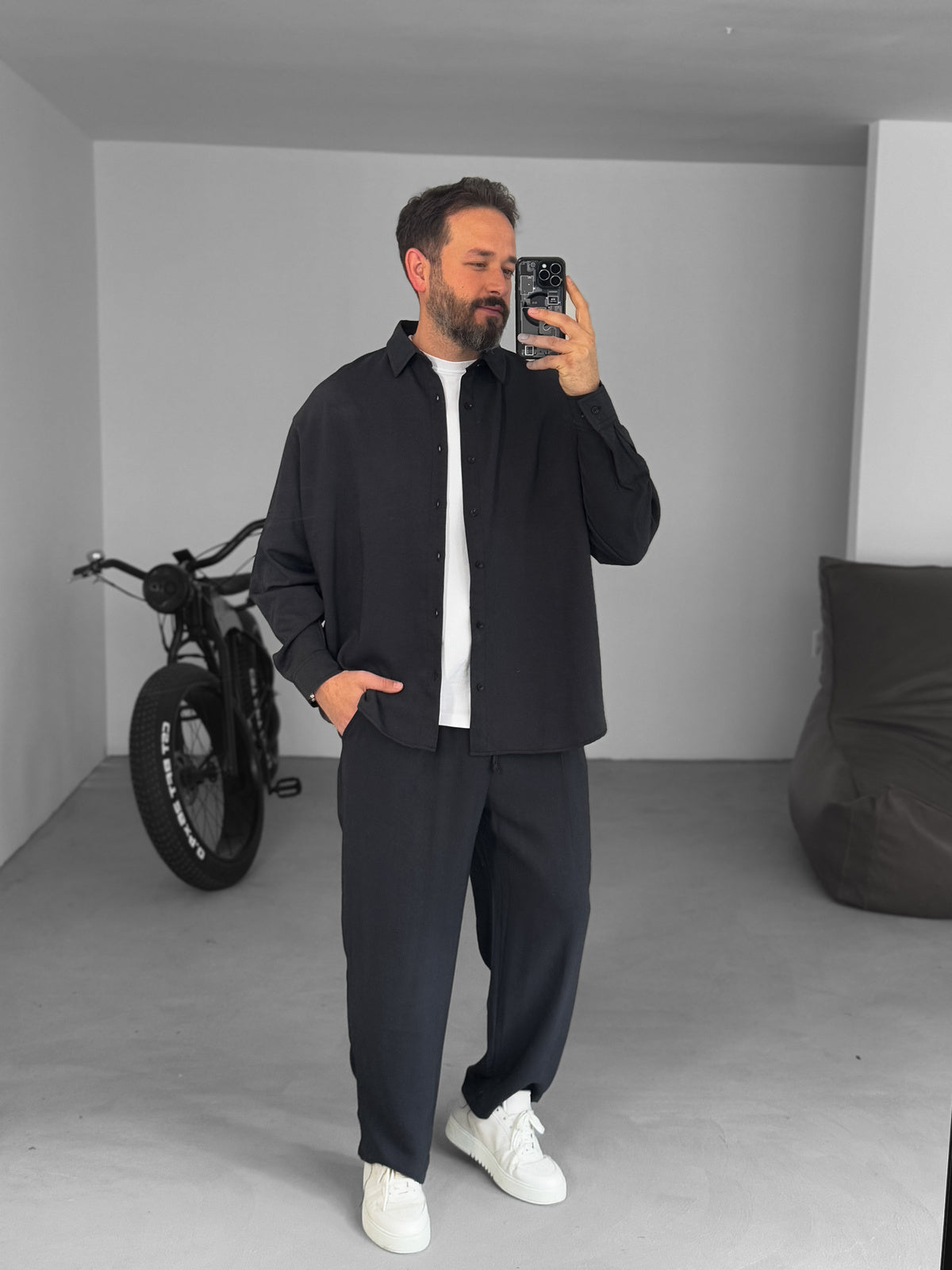 Anthracite Gabardine Fabric Basic Set