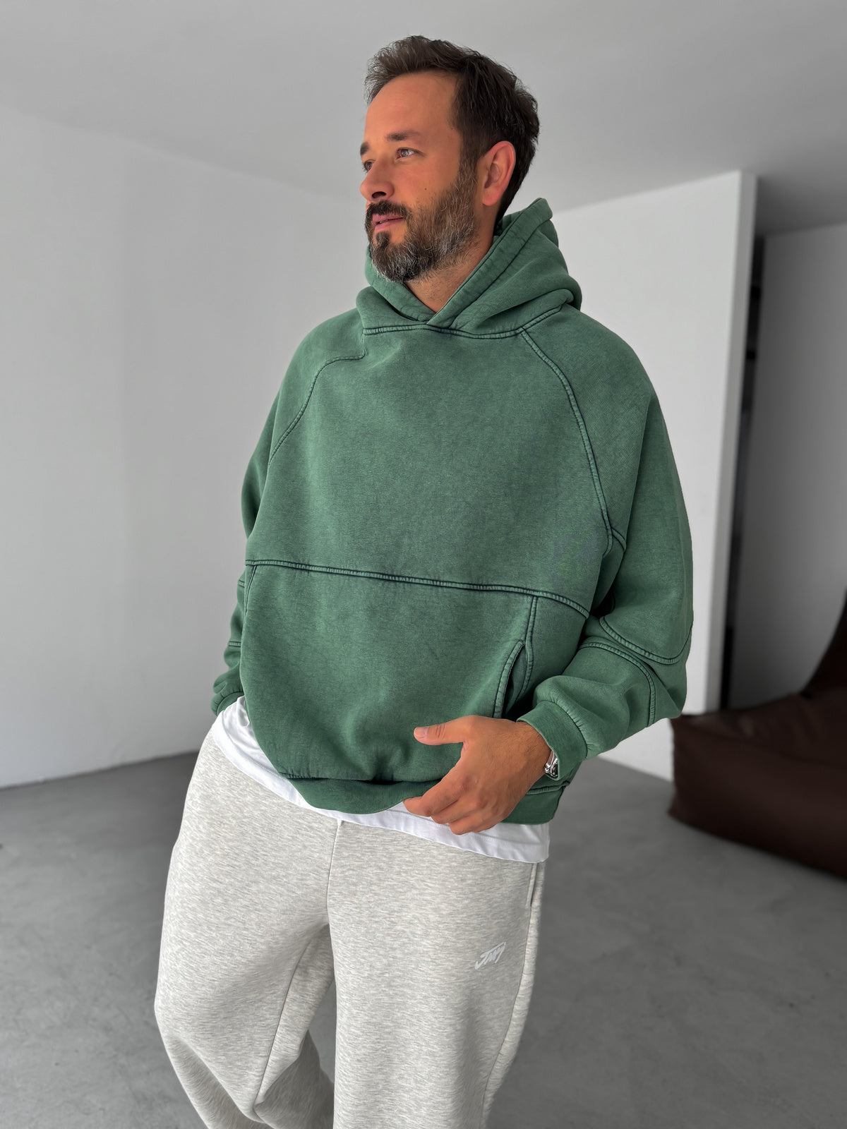 Washed Green Oversize Hoodie