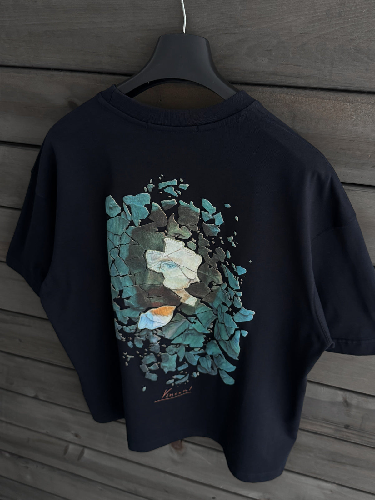 Vincent Van Gogh Oversized T-Shirt - NAVY BLUE