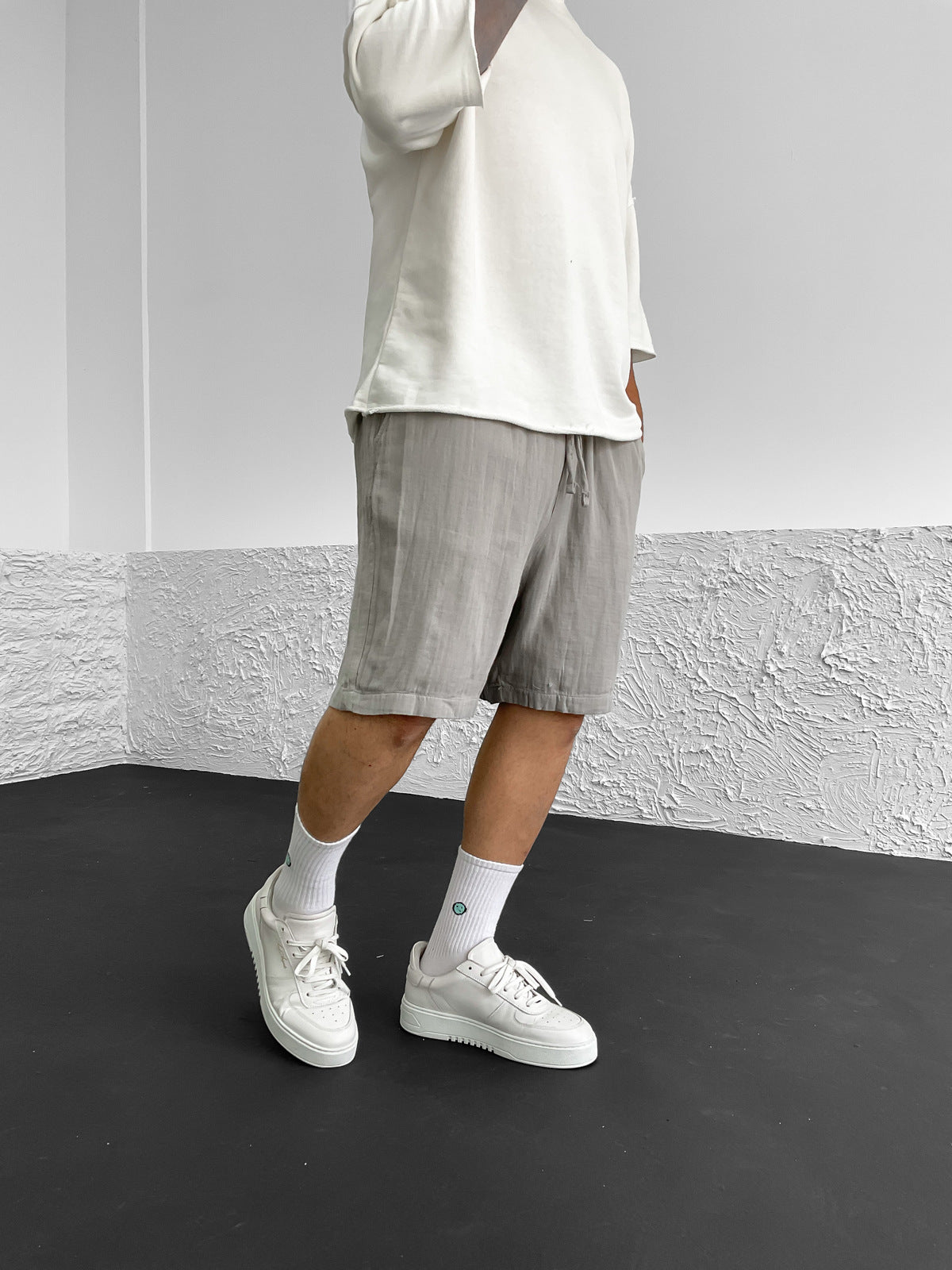 Light Grey Linen Short