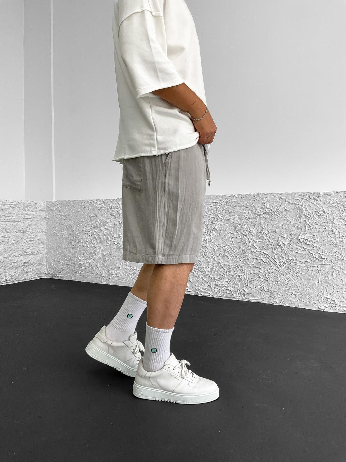 Light Grey Linen Short