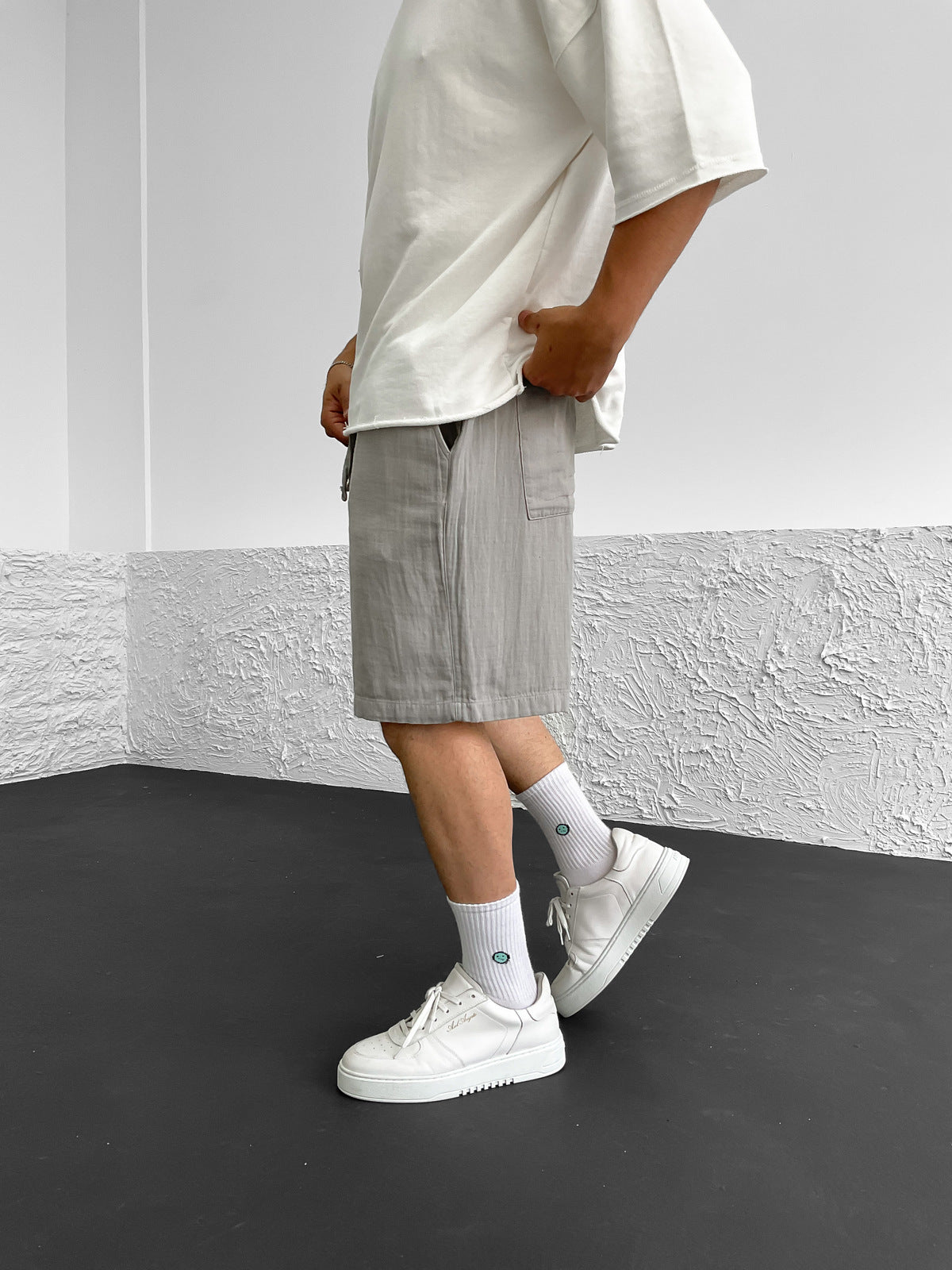 Light Grey Linen Short