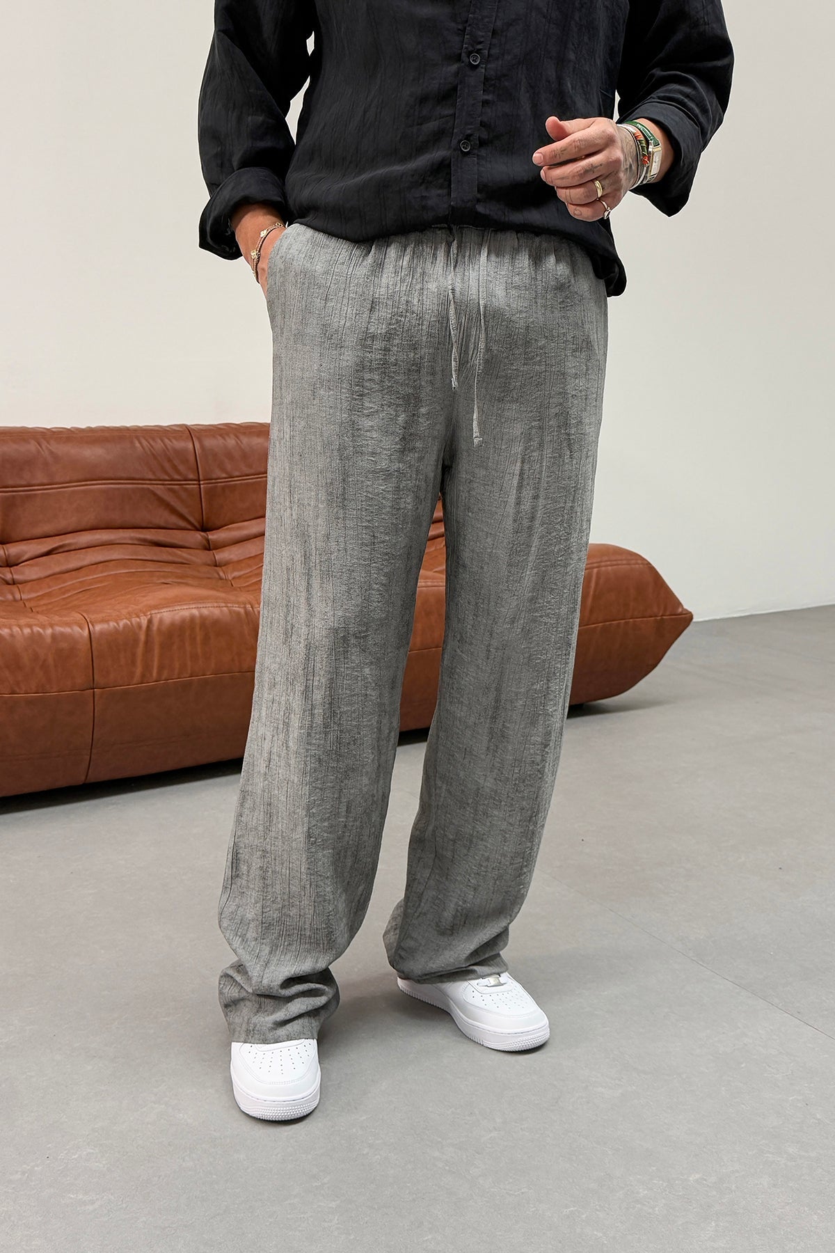 PATTERNED TENS FABRIC SET • ANTHRACITE