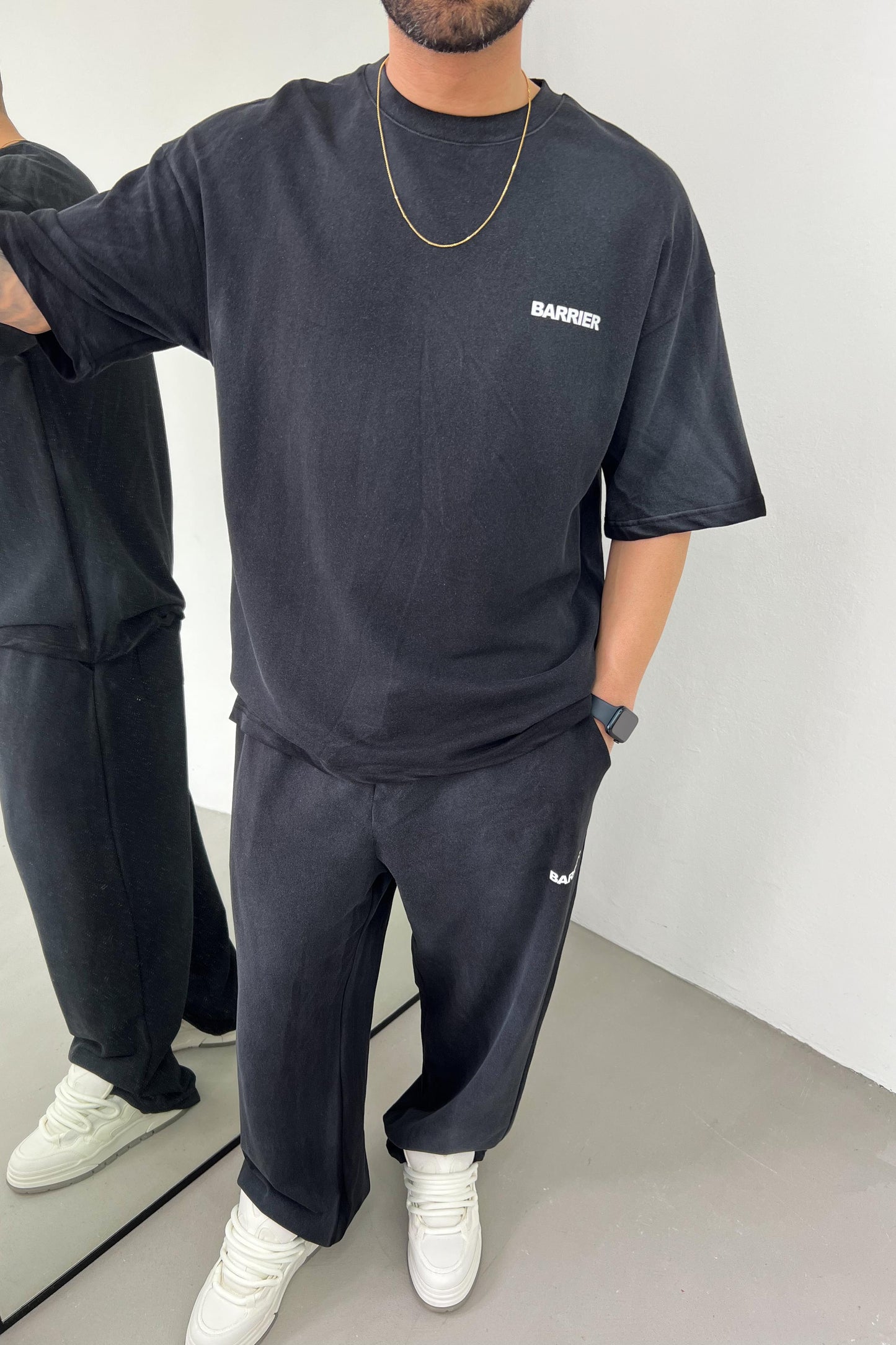 Detailed Washed Black Oversize Set