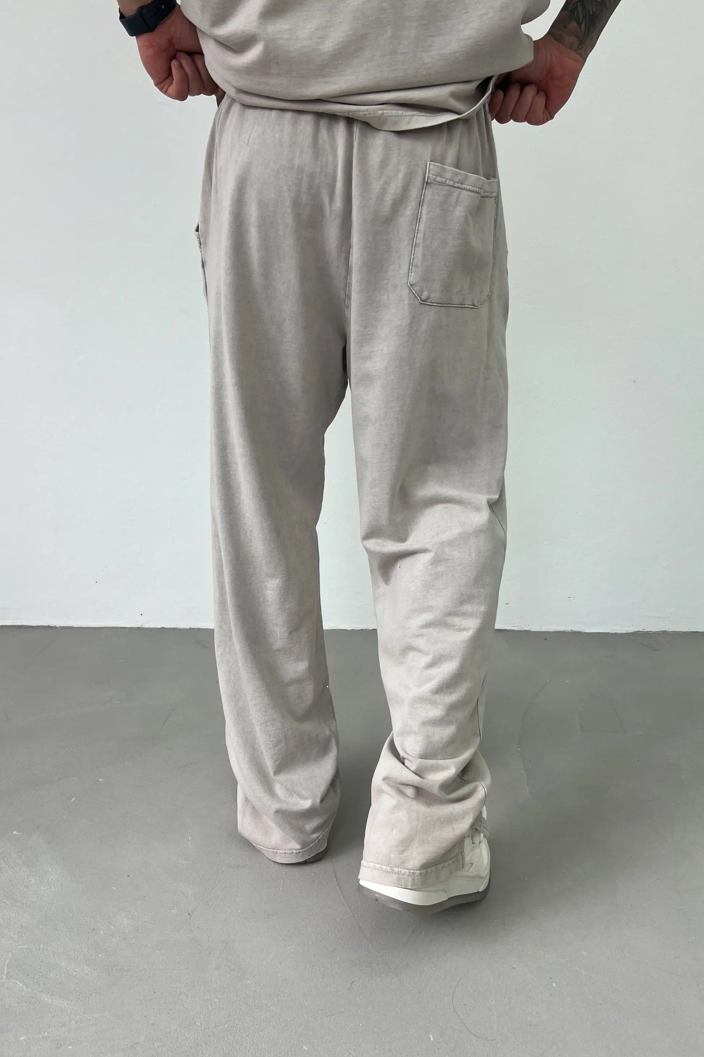 Washed Oversize Basic Set | Light Grey