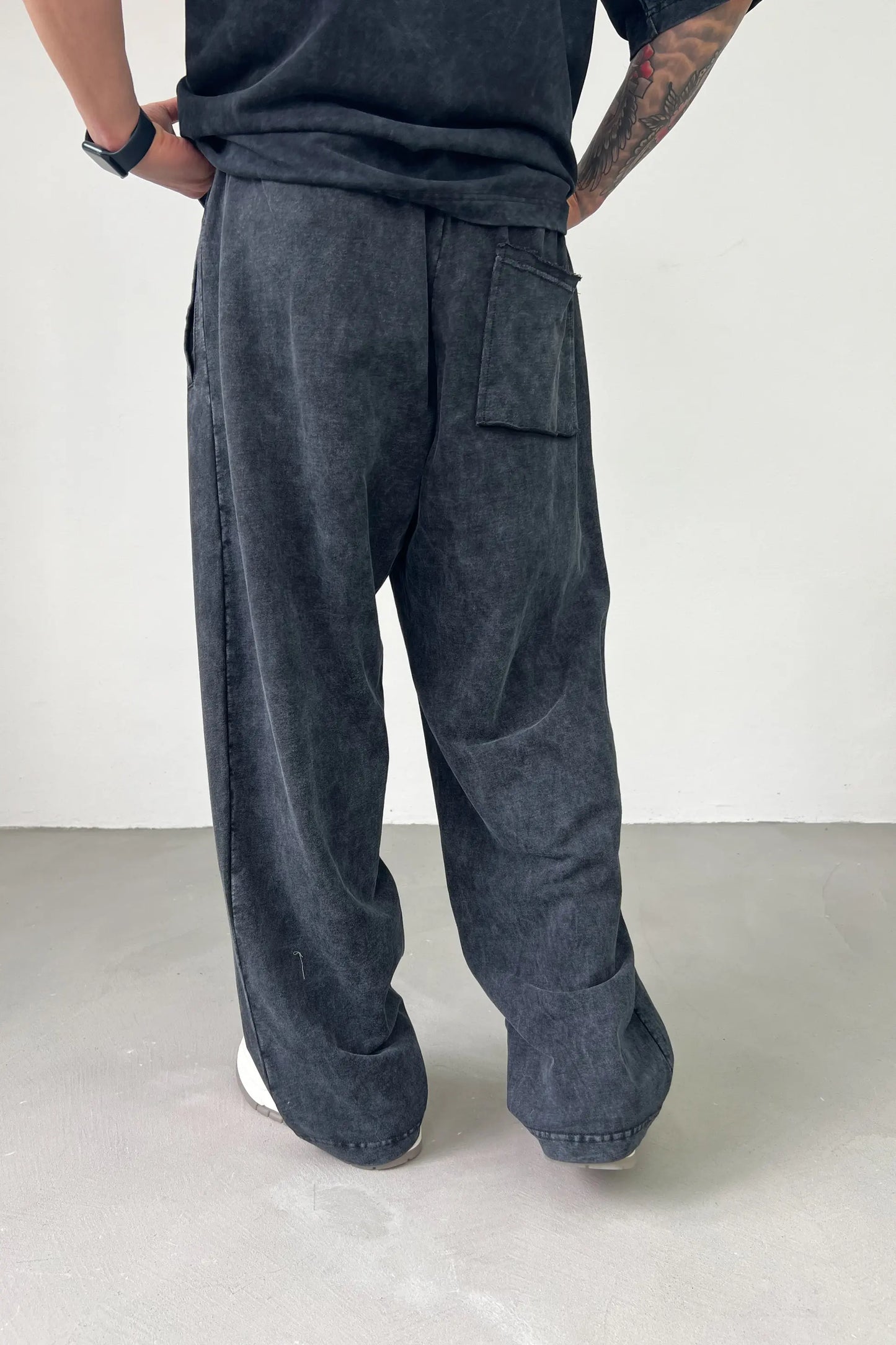 Lightweight Detailed Washable Baggy Tracksuit | GREY