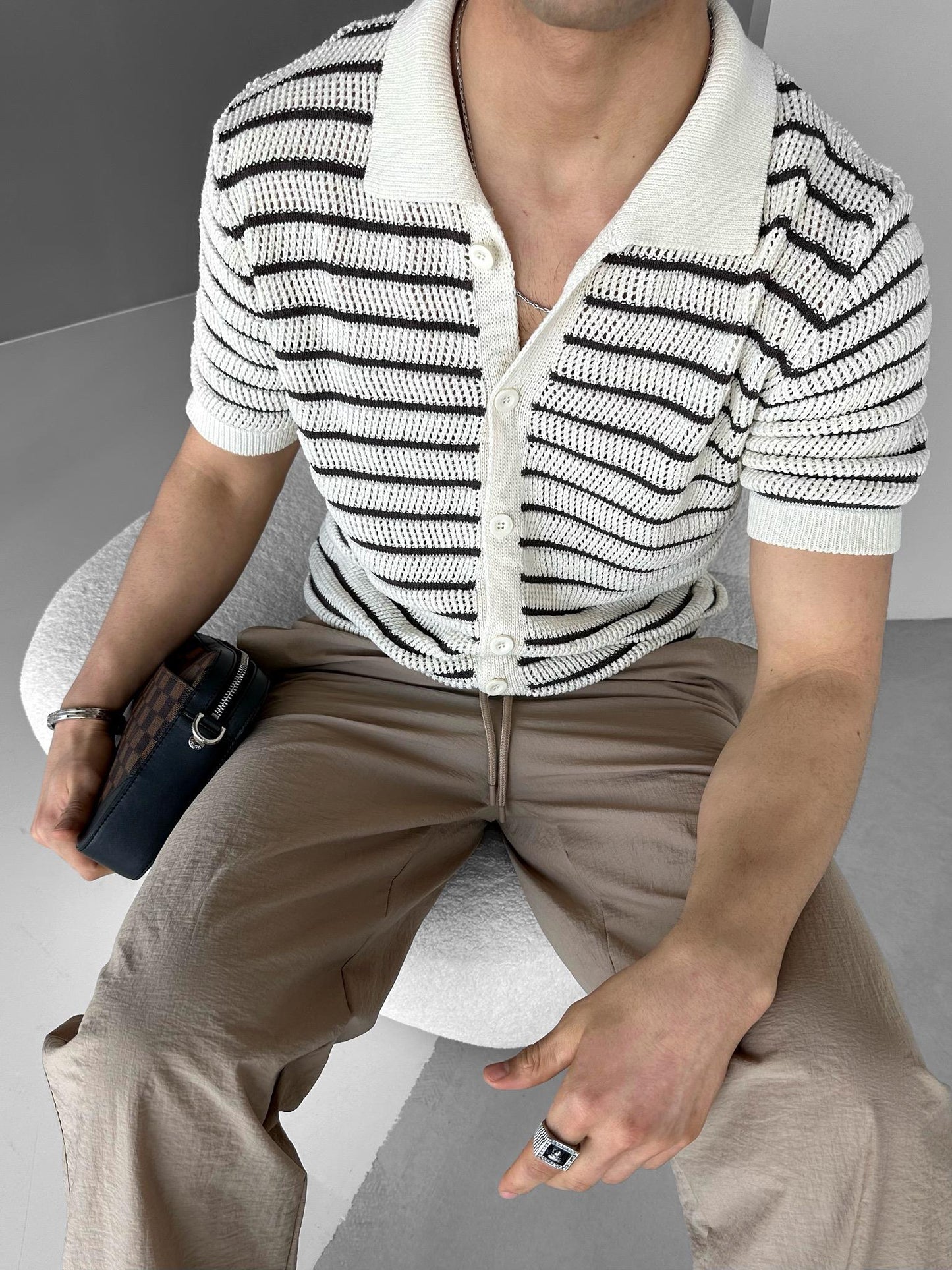 Textured Crochet Shirt