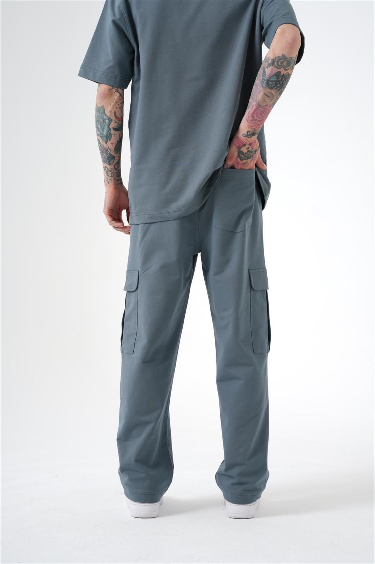 Comfortable Smoked Cargo Pocket Pants