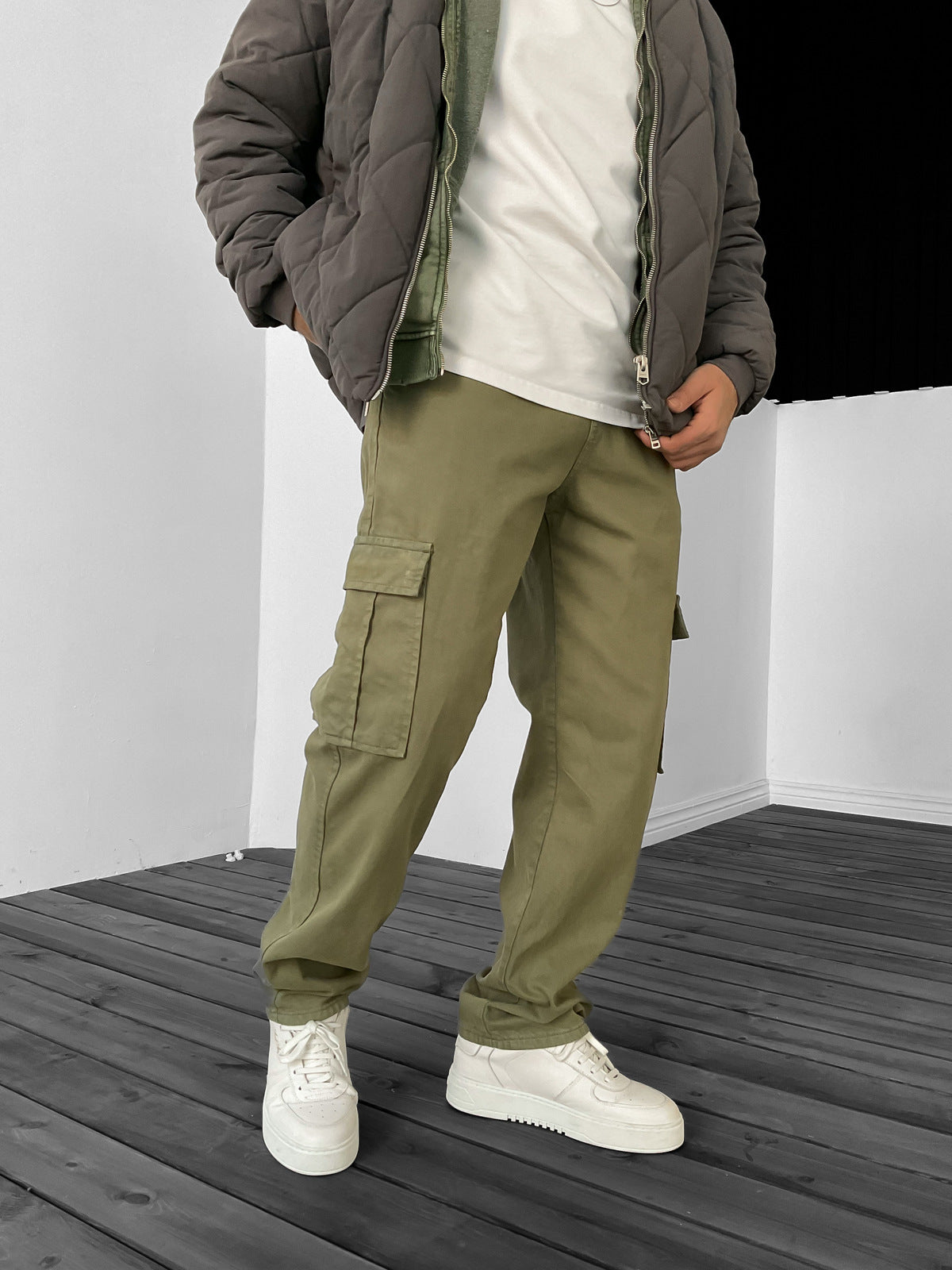 Military Green Cargo Pants