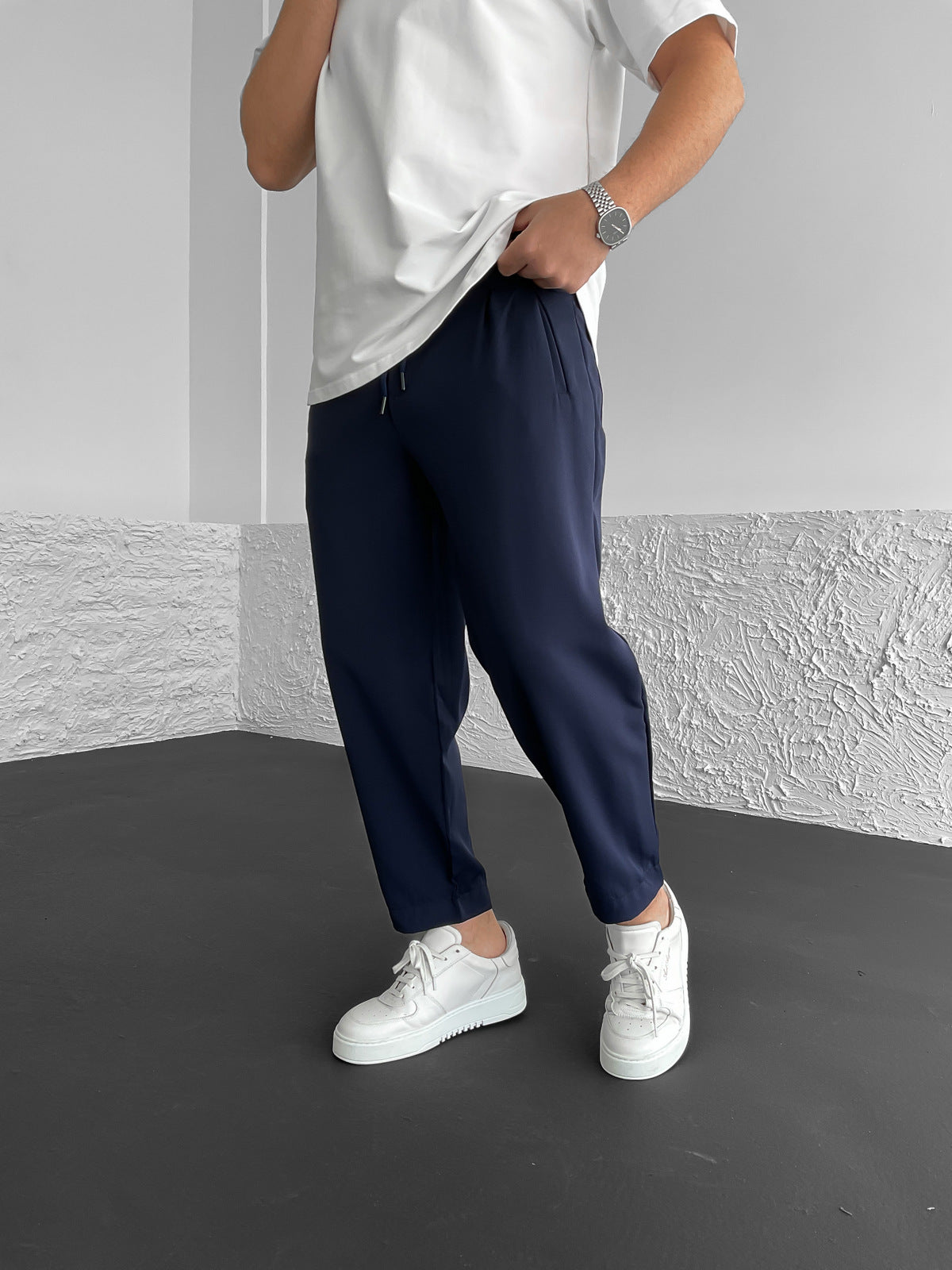 Navy Blue Basic Pants