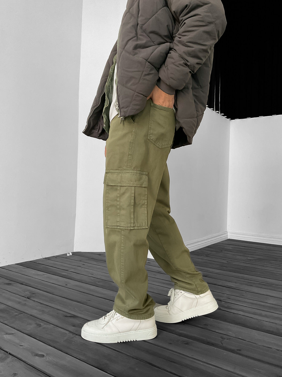 Military Green Cargo Pants