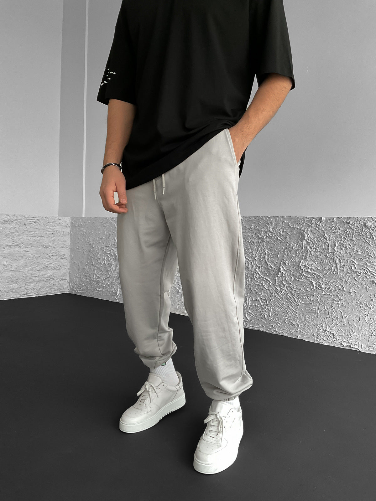 Grey fitted tracksuit online