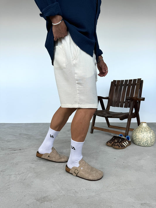 Beige Linen Short