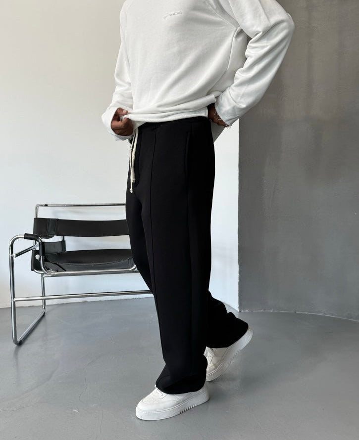 Black Detail Loose Fit Baggy Tracksuit