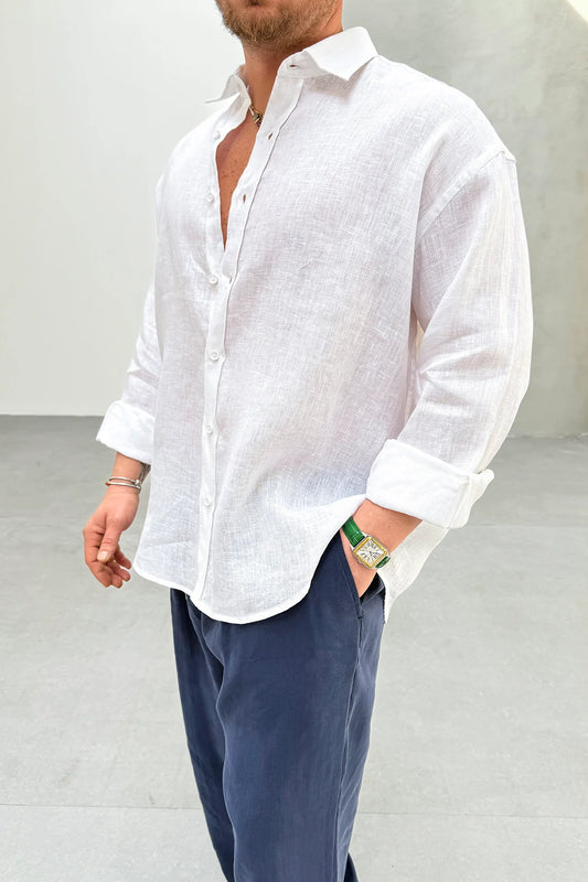 LINEN SHIRT • WHITE