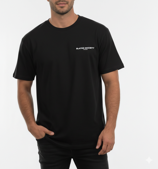 Elated Society Black Oversize T-Shirt