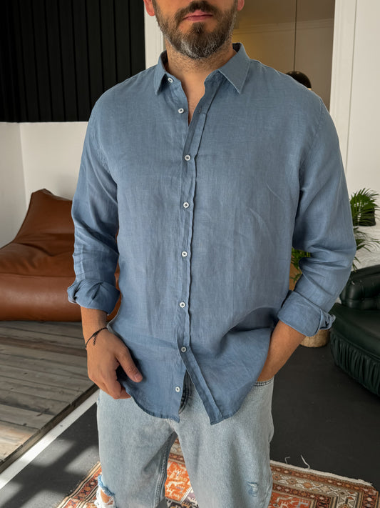 Light Blue Linen Shirt