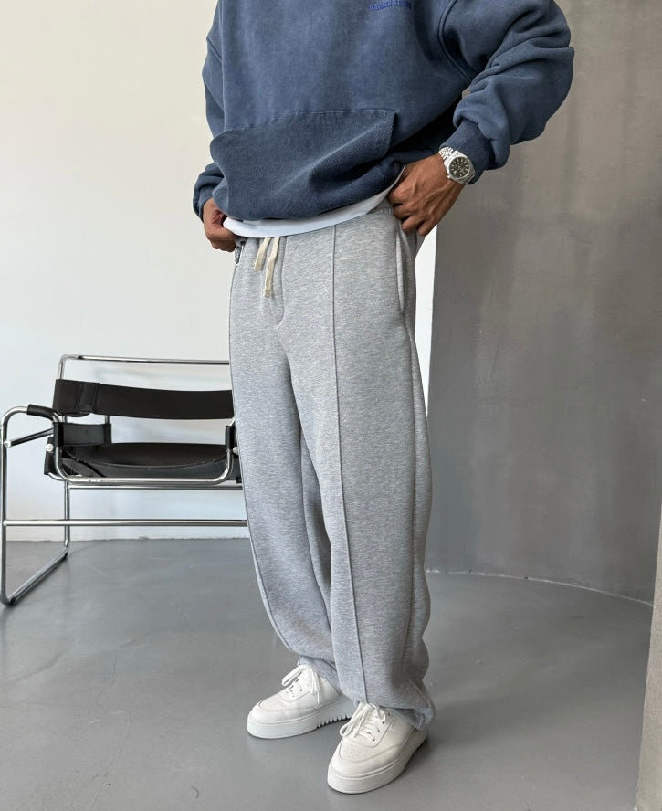 Gray Detail Loose Fit Baggy Tracksuit
